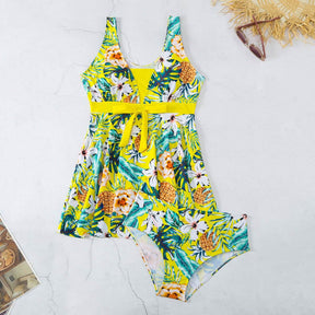 Women's V-neck Printed Split Bikini Swimsuit - StylishShop