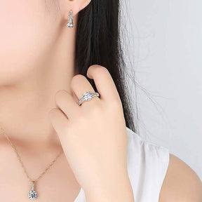 Bridal Necklace Earring Jewelry Set - GlowTrendVibe - - Bridal Necklace Earring Jewelry Set - 