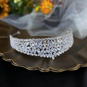 Luxury New Queen's Zircon Crown Jewelry - GlowTrendVibe - - Luxury New Queen's Zircon Crown Jewelry - 